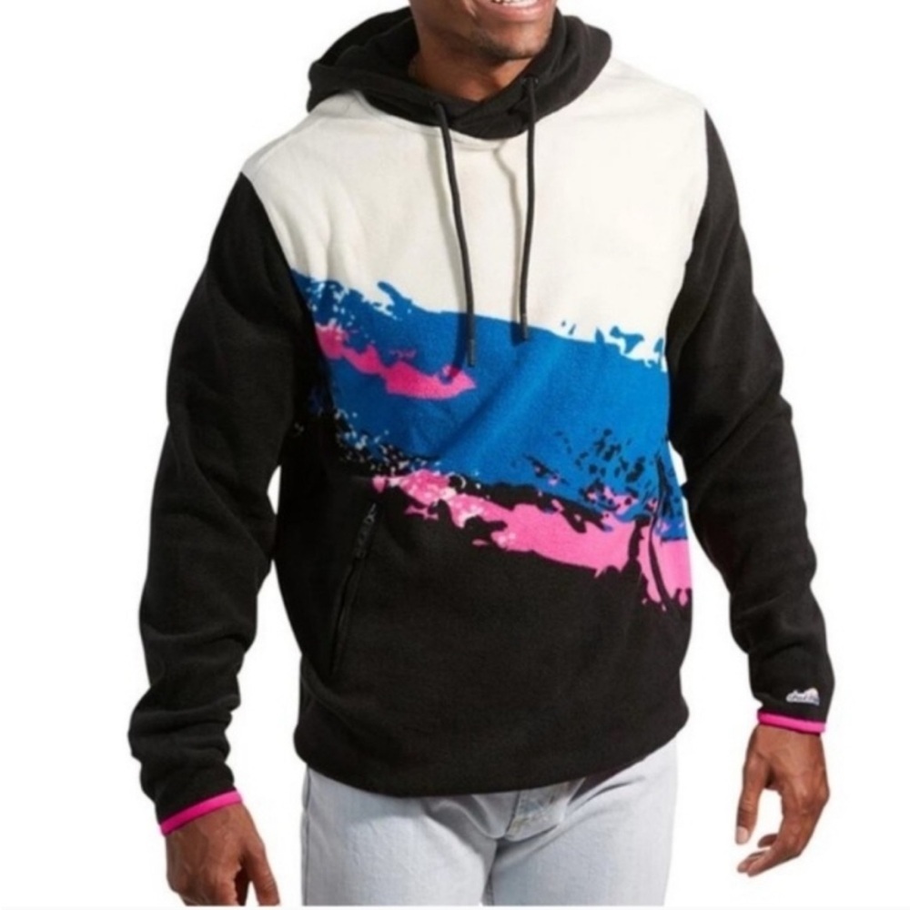 CHUBBIES RETRO SPLASH LOW PILE HOODIE MENS LARGE